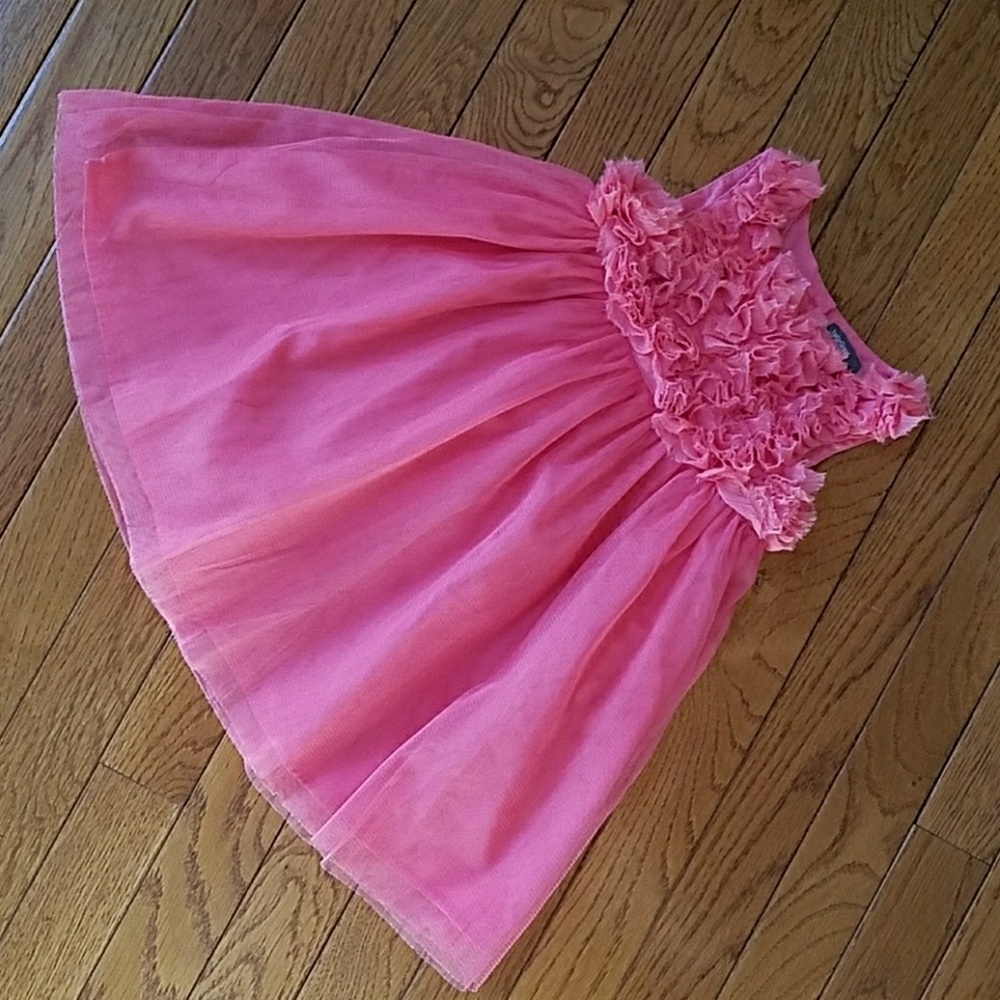 Coral toddler dress
